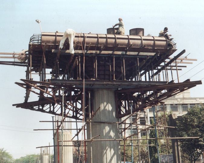 Pier & Pier Cap with the Bracket Support to Pier Cap